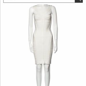 Herve Leger Bandage Dress XS White